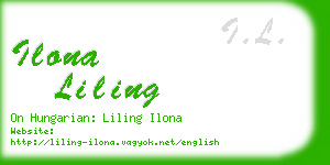 ilona liling business card